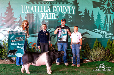Lillian Waldher
Overall Grand Champion Market Hog
Umatilla County Fair, Oregon
Bred by Kilmer Swine Farm