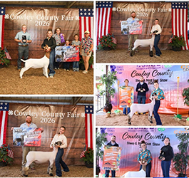 Kennedy Holcomb
Grand Champion Market Goat, Both Shows